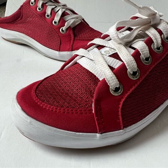 Keds Y2K Retro Moxie Mule Slip On Lace Up Tomato Girl Red Sneakers Size 7.5 - Picture 4 of 12